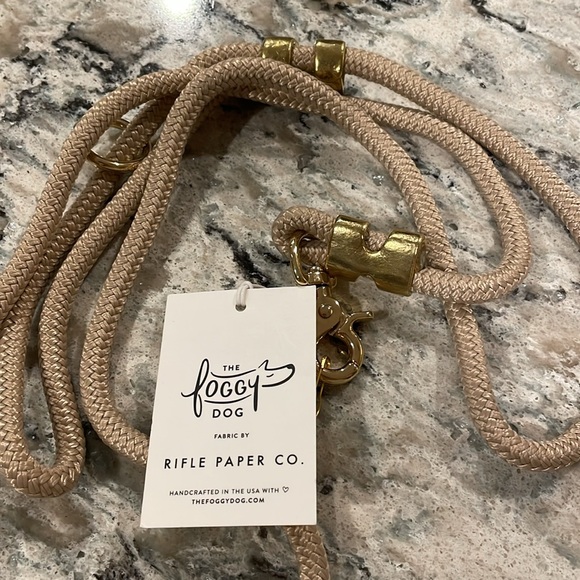 *SOLD* NWT Foggy Dog Marine Rope Petite Leash in Flax - Picture 2 of 5